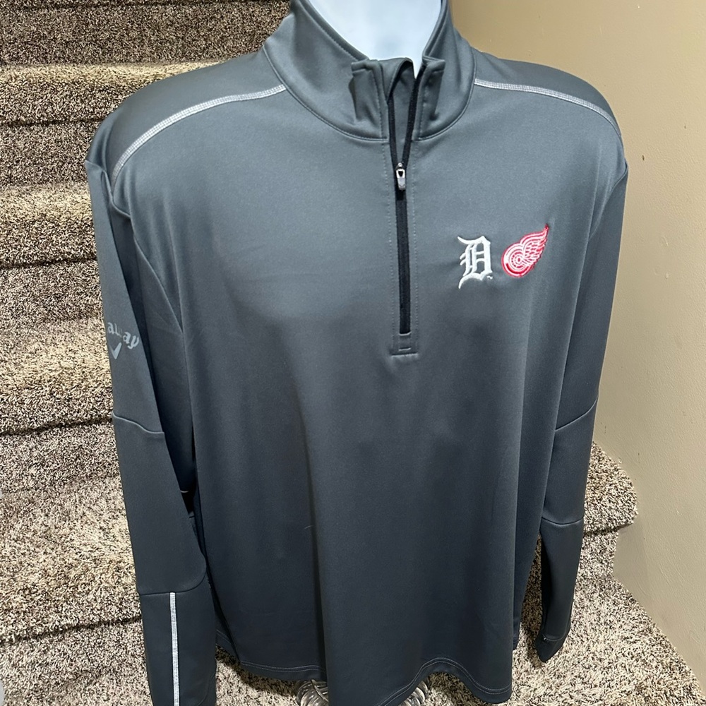 Exclusive - CALLAWAY Weather Series *Detroit Tigers Red Wings* men’s golf shirt
